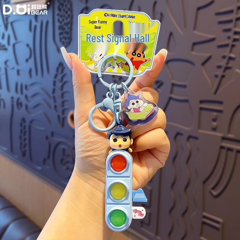Genuine Crayon Shin-chan Kung Fu Keychain Backpack Pendant Anime Doll