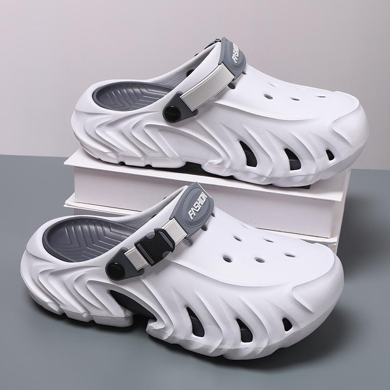 Men Closed Toe Clog Sandals Summer Outdoor Beach Slip On EVA Garden Shoes Non Slip Comfort 40-45 for Outdoor Walking Travel