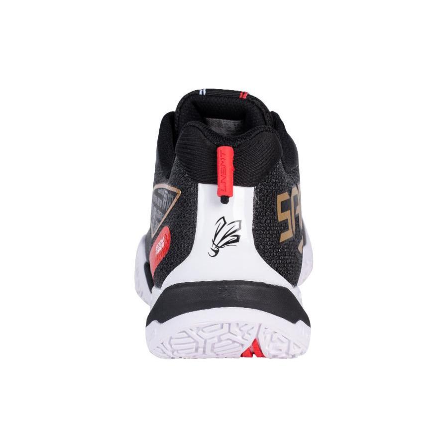 Li Ning Saga II SE Gumové Protiskluzové, Odolné proti oděru, Lehké Nízké Badmintonové boty Unisex Černá Červená AYZU001-3