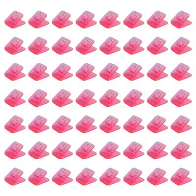100Pcs Clear Paper Clip Square Colorful Paper Clamp for Food Bag Photo File Receipt Drawing Board Kitchen Office Use