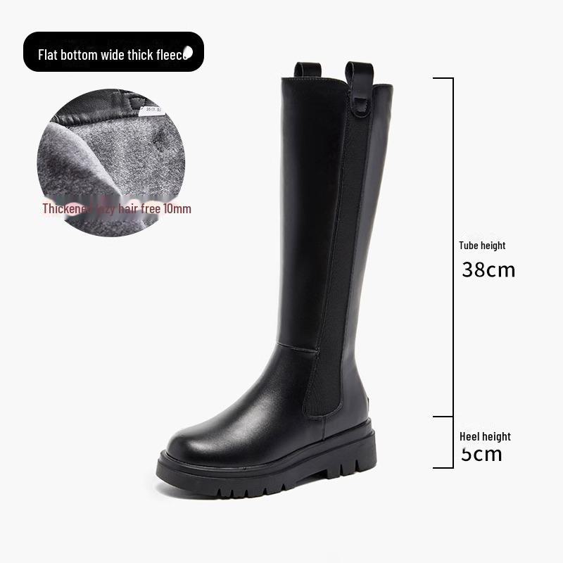 Women's Plush Thick-Soled Long Snow Boots 2025: Warm, Fur-Lined Winter High Boots