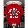 Gorilla Gym Men Cotton TShirt Casual Athletic Style Red Fitness Muscle Tee Summer Short Sleeve Workout Apparel 99 Characters