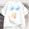 Kawaii Star Lollipop Graphic T Shirt Women Cute Candy Print Tee Harajuku Anime Sweet Girl Short Sleeve Casual Loose Summer Top