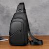 Men's Leather Chest Bag, Casual Large Capacity Crossbody Bag, Outdoor Trendy Backpack, Top Layer Cowhide Chest Shoulder Bag, Business