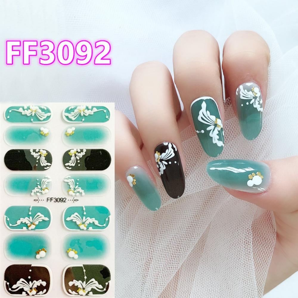 Three-dimensional Waterproof No-bake Nail Polish Film Full Sticker Spring and Summer Nail Film Paper Nail Film Paper