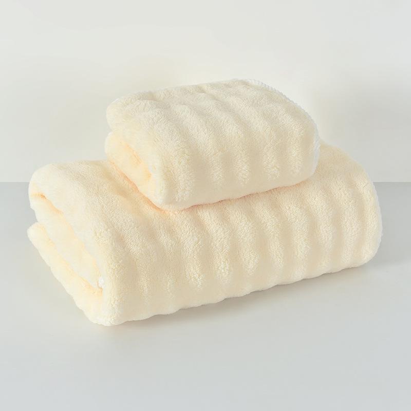 Soft & Absorbent Thickened Coral Fleece Bath Towel 35x75cm Towel