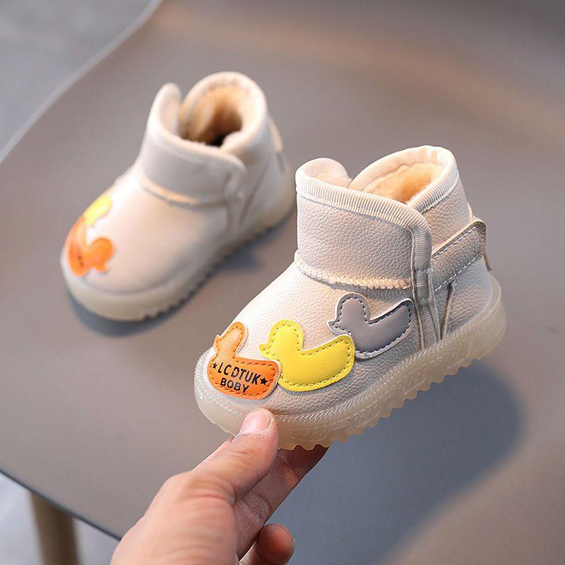 Kinder Schnee Stiefel Led Licht Schuhe Mädchen Plüsch Warme Leuchtende Schuhe Wasserdichte Stiefel für Kinder