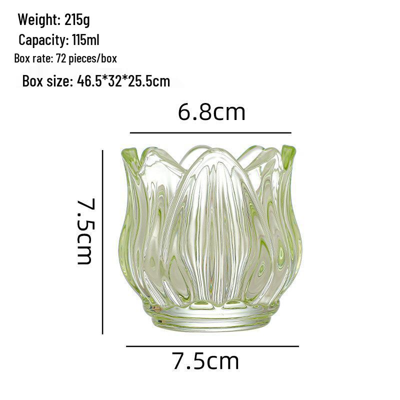 Colorful Tulip Glass Candle Holder & Aromatherapy Diffuser for Home Decor