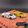 Fine Works 1:64 Chevrolet Corvette C8 Z06 Diecast Model Car With Black Roof 2 Colors Yellow White Collectible Gift Toys for Boys