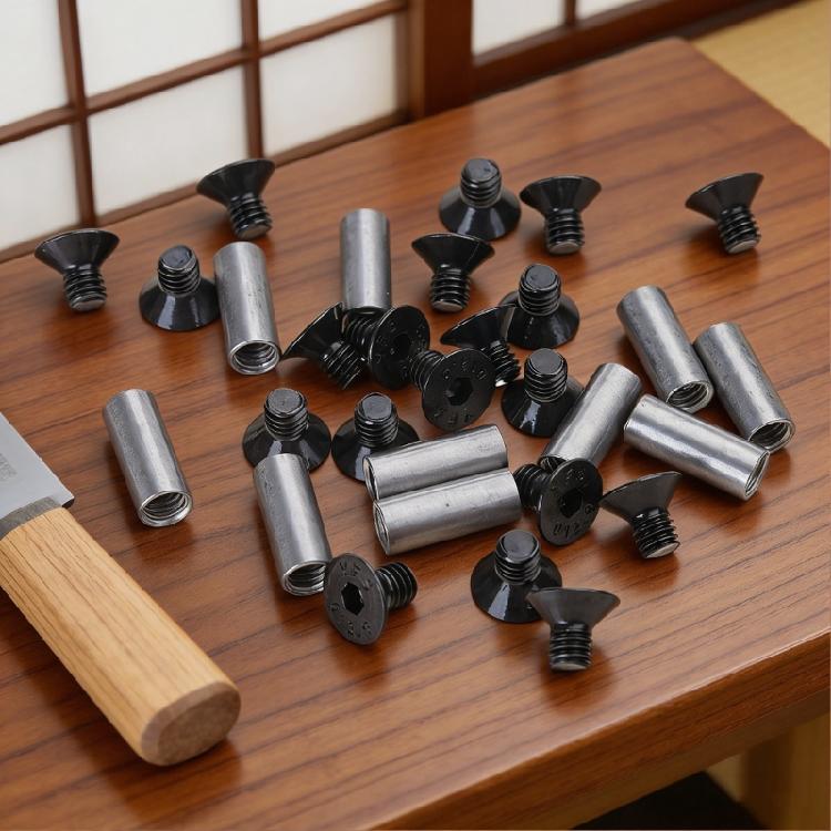 YFS Flat Hex Head Screws Fastening Screws Fastener Nut Kit for 5mm Handle Hole