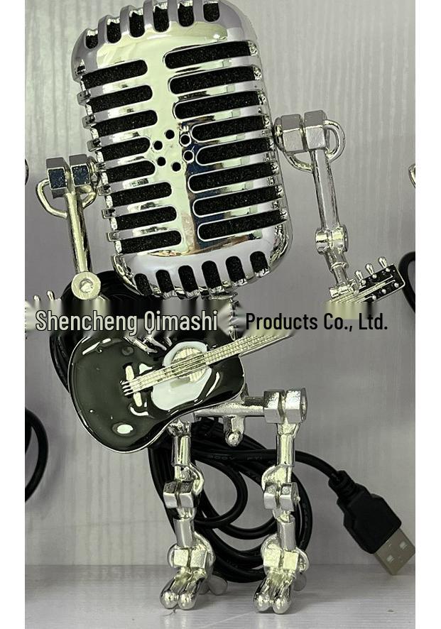 

Retro Metal Microphone Robot Lamp 50V