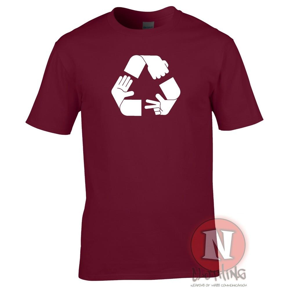 Rock Paper Scissors Recycle TShirt Funny Game Adult Tee S