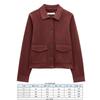Womens Faux Suede Collar Jacket With Front Pockets Classic Single-Breasted Design 2025 Urban Chic Outerwear