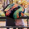 Dragon with Colorful Wings  pattern, automatic folding umbrella, portable and foldable design, 8 ribs, a Christmas or birthday gift.