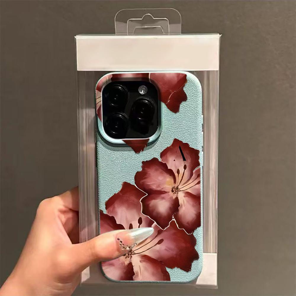 

Red Flower Phone Case For IPhone 17 17Air 16 15 14 13 12 11 14 Pro Max For Iphone 16 15 14 Plus 17 16Pro Colorful Case Cover iphone 11 ProMax