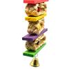 Corn Leaf Wooden Steel Hanging Toys Parrots Bird Squirrel Funny Chain Toy Bird Bites Climb Chew Toys