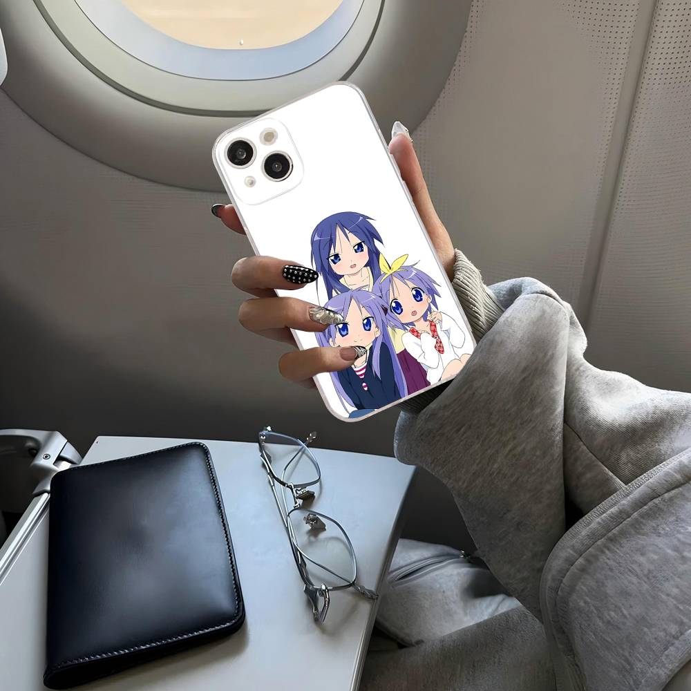 

K-Konata Izumi Lucky S-Star For IPhone 17 16 15 14 13 12 11 Pro Max Plus Transparent Soft TPU Phone Cover iPhone 17 Air