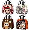 Labubu Cartoon Lunch Tote: Insulated Aluminum Foil Bento Bag for Students