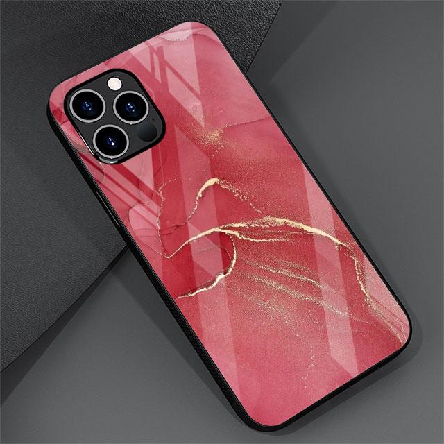 Tvrzené sklo s mramorovým vzorem pro Apple iPhone 13 Pro 11 14 12 7 8 Plus SE 2022 XR X XS Max 6 6S