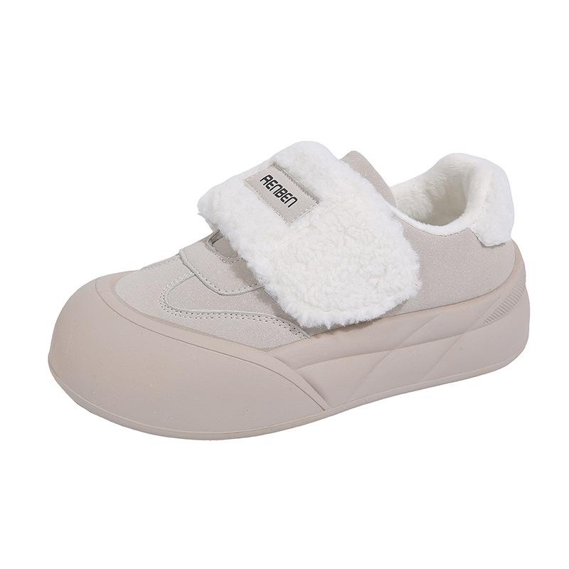 Velcro Mao Mao shoes bread cotton shoes winter new warm sub big head lazy autumn and winter
