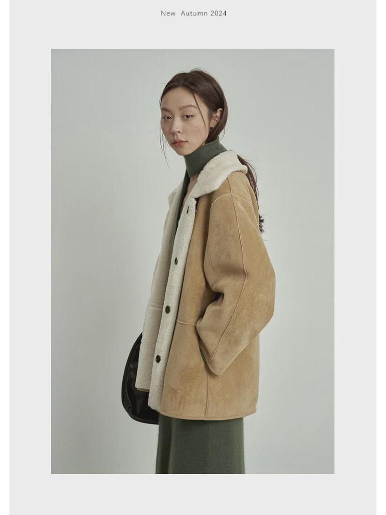 Love and Nancy 2024 Winter Thick Suede & Fur Retro Jacket - Warm, Loose-Fit, All-Match Design