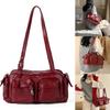 Shoulder Bag Leather Handbags Evening Clutch Purse Pu Leather Slings Purse Handbag Trendy Underarm Bag for Womens Girls