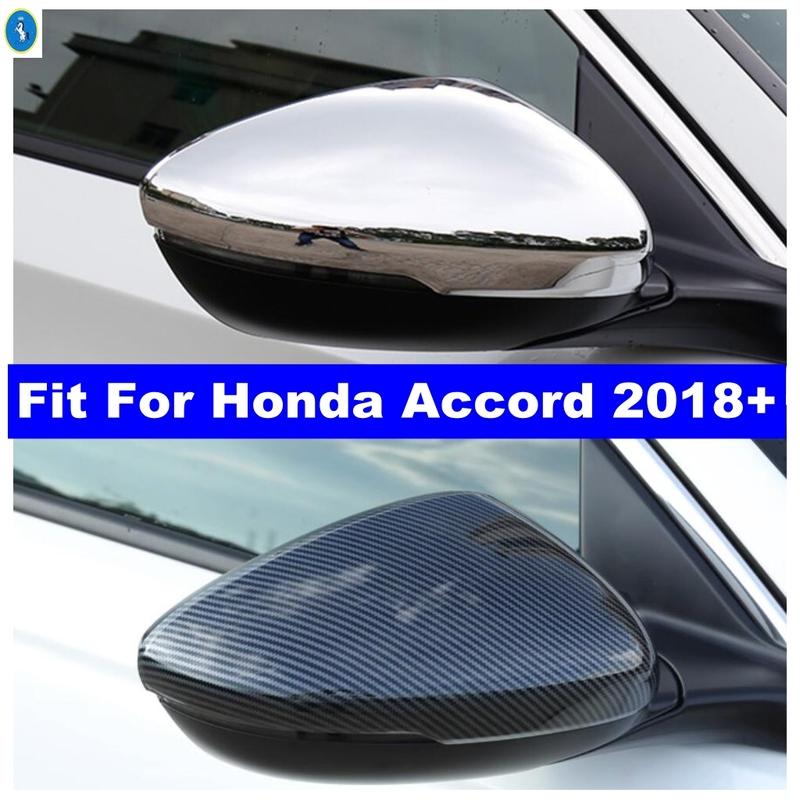 Car Styling Side Rearview Mirror Protect Decor Shell Cover Trim ABS Accessories For Honda Accord 2018 - 2025 Carbon Fiber Look