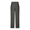 Women Summer Pants Mid-rise Button Zipper Fly Straight Leg Long Trousers with Pockets Solid