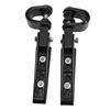 1 Pair U Clamp Footpegs 360 Degree Adjustable Universal Crash Bar Highway Footpegs for 1 Inch to 1.25 Inches Engine