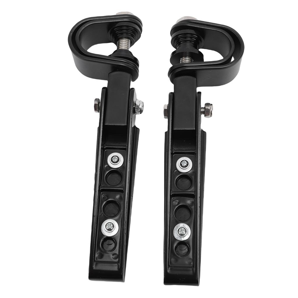 1 Pair U Clamp Footpegs 360 Degree Adjustable Universal Crash Bar Highway Footpegs for 1 Inch to 1.25 Inches Engine