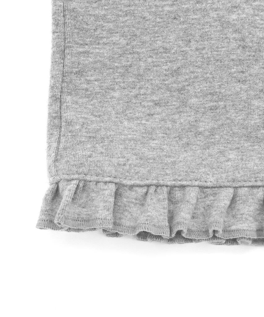MOYORA Knee-Length Frill Capri Pants [Gray]
