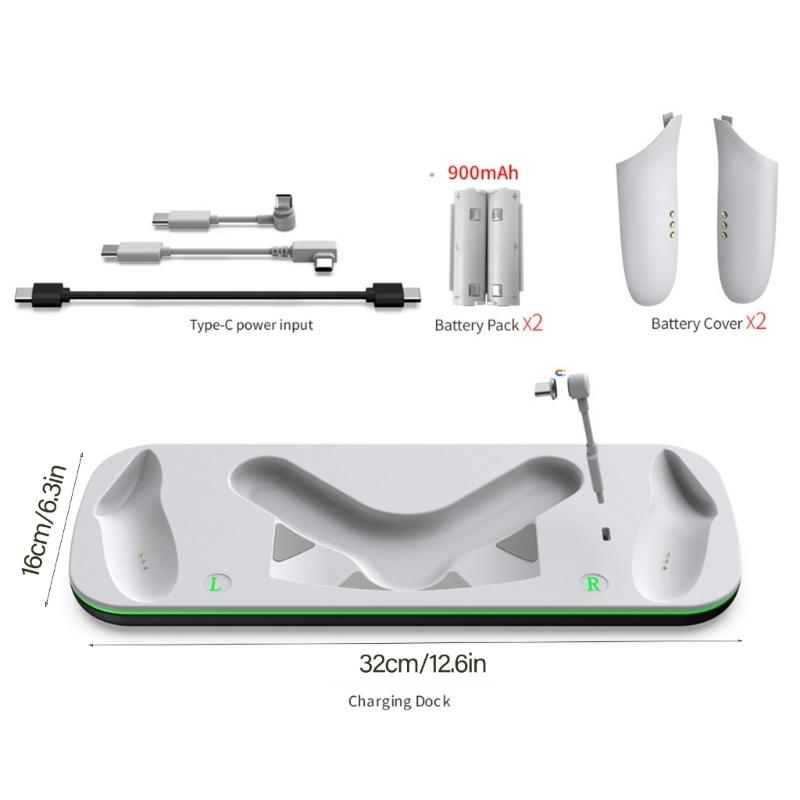 Magnetic Fast Charging Stand for 3S Accessories with Two Rechargeable Batteries