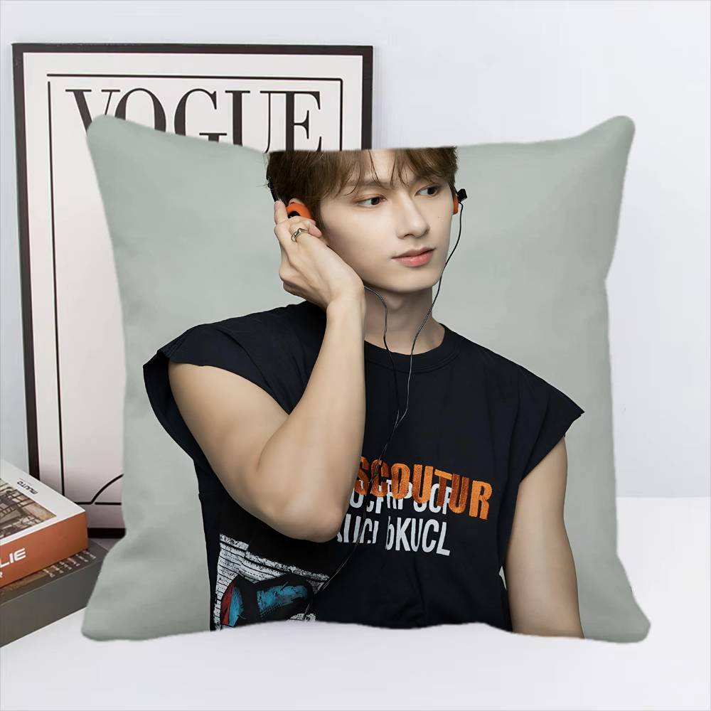 Junhui Wen Kpop Kissenbezug Quadratisches Kissen Schlafzimmer Sofa Freizeit Komfort Kissen Auto Heimdekoration
