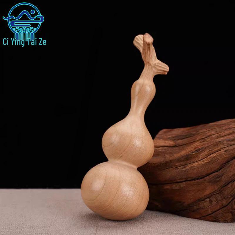 Резная тыква из персикового дерева с головой дракона Small 7cm