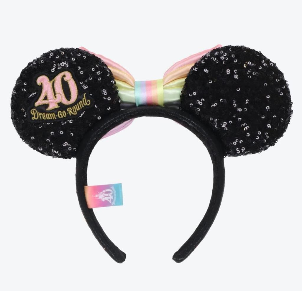 Minnie Mouse Sequin Headband Disney Resort Exclusive 40th Anniversary Dream-Go-Round