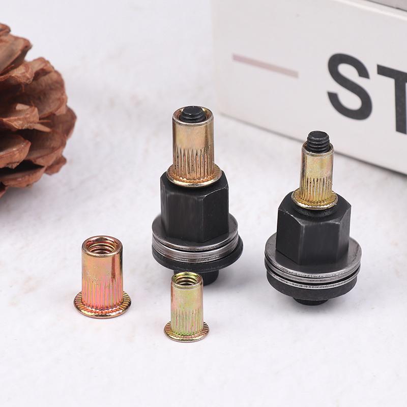 10Pcs Hand Rivet Nut Tool Set Manual Riveter Kit With M3-12 Nut Heads For Diy Repair Installation, Easy Use Accessory