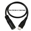 Micros USB 5P Adapter Cable 3.5mm Female Audios Cable Cord for Clip Mics Microphones Convert Adapter Wire