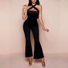 Women's Summer Strapless Backless Slim Cross Strap Jumpsuit