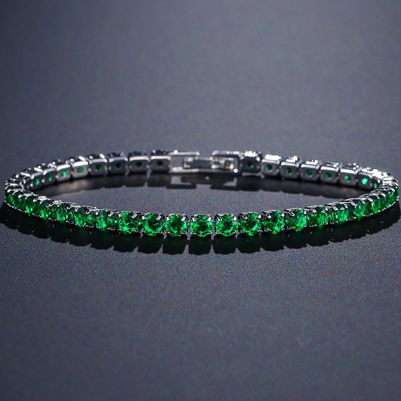 RAKOL Brățară de tenis rotundă cu zirconiu în stil coreean pentru femei 4 mm