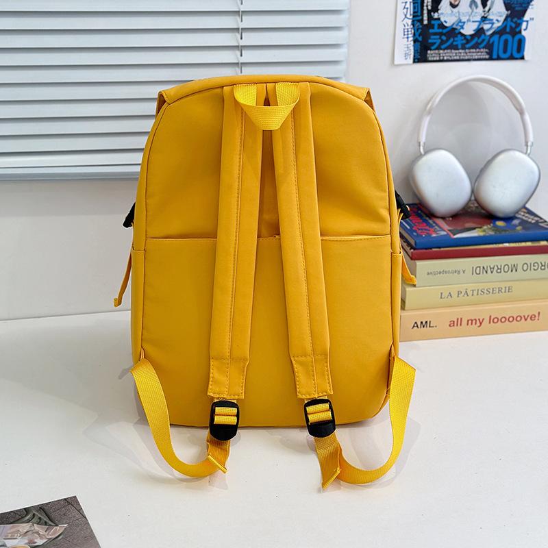 The Schoolbag Is Simple and Versatile, the Korean Version Is Solid Color, Light and Trendy Casual Back.