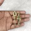 AL ATHMAD Arabian Brass Surmadani - Kohl Container For Storing Surma Powder - Golden Color