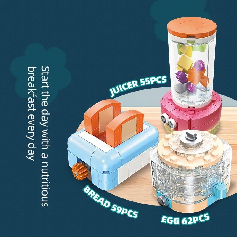 Non-Toxic Creative Small Household Appliances Building Blocks Children Play House Toys Kids Diy Educational Bricks Model Holiday Gifts