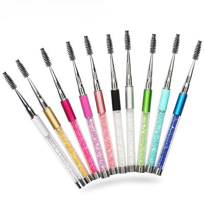 Pincel para Pestañas con Mango de Pedrería Reutilizable Pinceles Aplicadores de Máscara Varitas Herramienta de Maquillaje para Extensiones de Pestañas Pestañas
