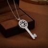 Retro Key Pendant Necklace: Fashionable Luxury Diamond Clavicle Chain for Women