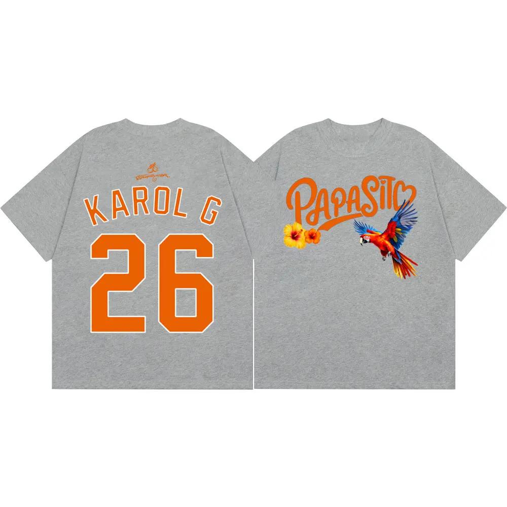 Karol G Tropicoqueta Tour 2026 T-Shirt Herren Damen Kleidung Harajuku Y2k Stil T-Shirt Sommer Mode Lässige Kurzarm-T-Shirts
