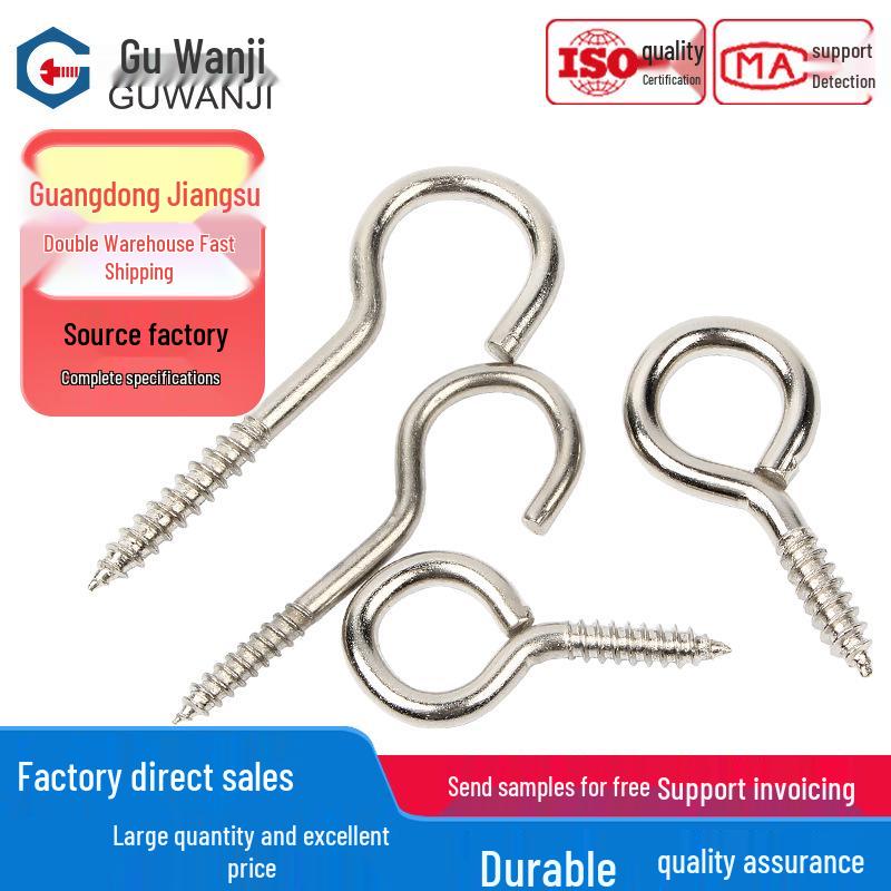 

Саморез-крючок с ушком, никелированный, для подвешивания Blue & White Zinc Closed No. 2 [100 pcs]