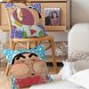 Watercolor Crayon Shin-chan Cushion Cover Car Throw Pillow Case For Sofa Car Christmas Gift 40x40cm 45x45cm