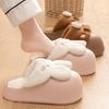 Fleece cotton slippers autumn and winter women's new thick bottom removable dismantling and washing rabbit cotton mop cute winter