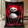 Kung Fu Panda Cozy Flannel Blanket, Comfortable Warm Throw Blanket for Bedroom Sofa Home Use