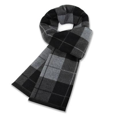 Luxuriöser Schal Mann Winter Warm Wollschal für Männer Kaschmirschals Lässig Karomuster Männlich Lang Pashmina Outdoor Schals Mann Schal Geschenk